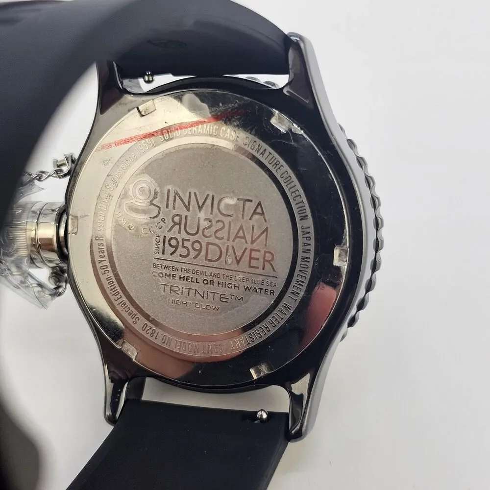Invicta Women's Russian 1959 Diver Watch 1820 New Plastic Bands New Battery‎